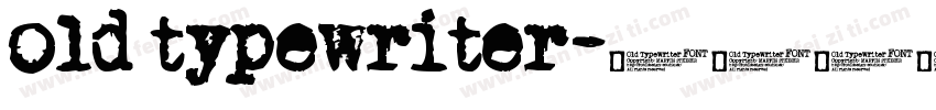 old typewriter字体转换